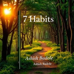 An inspiring book cover featuring a winding path through a tranquil forest, symbolizing a journey of growth and transformation