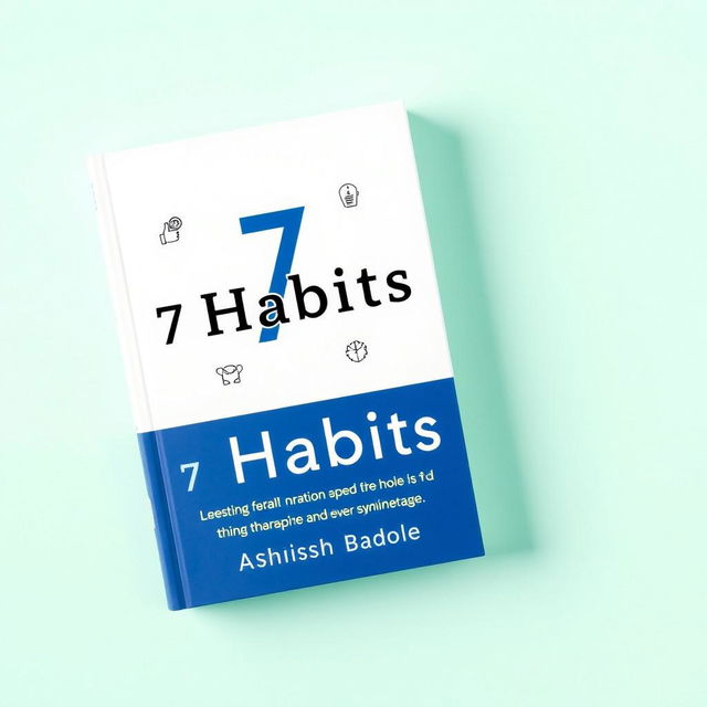 A clean, modern book cover featuring seven small icons, each uniquely representing a habit, arranged harmoniously around the bold title '7 Habits