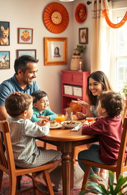 A warm and loving family scene illustrating effective communication within the home