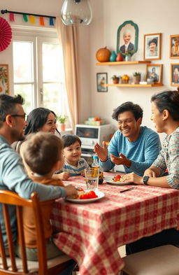 A warm and loving family scene illustrating effective communication within the home