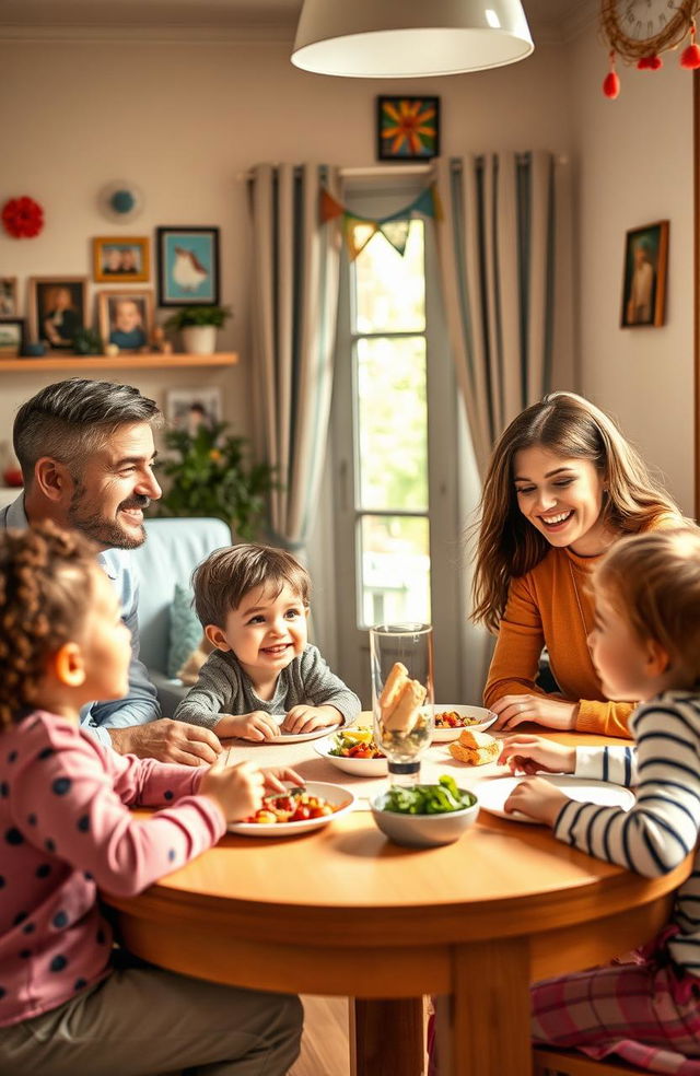 A warm and loving family scene illustrating effective communication within the home