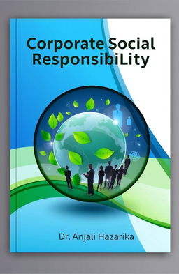 A modern, professional book cover for "Corporate Social Responsibility" by Dr