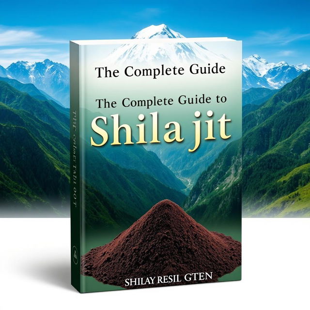 A captivating book cover for 'The Complete Guide To Shilajit'