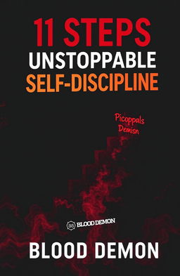 A motivational book cover for '11 Steps to Unstoppable Self-Discipline' by Blood Demon