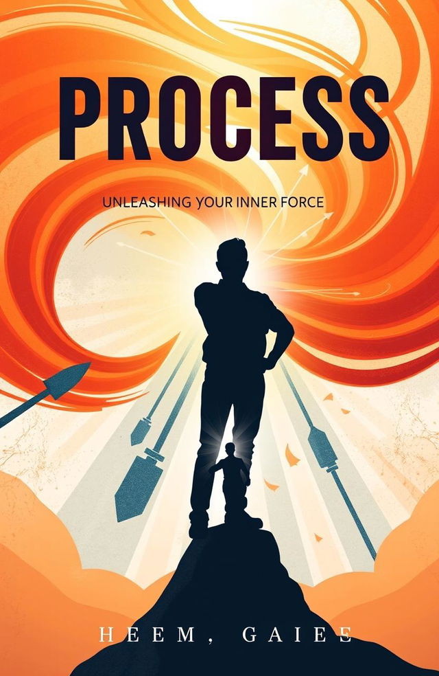 An artistic book cover design for 'PROCESS: Unleashing Your Inner Force'