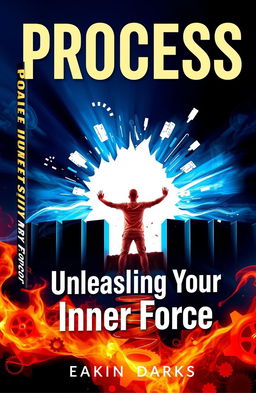 A visually impactful book cover design for 'PROCESS: Unleashing Your Inner Force'
