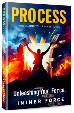 A visually impactful book cover design for 'PROCESS: Unleashing Your Inner Force'