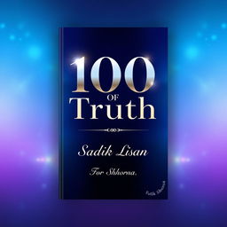 A stylish and meaningful book cover design for '100 of Truth' by Sadik Lisan, dedicated to Shorna