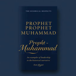 A modern and elegant book cover design for the title 'Prophet Muhammad: An Exemplar of Leadership and Morality in the Historical Narrative'