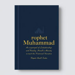 A modern and elegant book cover design for the title 'Prophet Muhammad: An Exemplar of Leadership and Morality in the Historical Narrative'