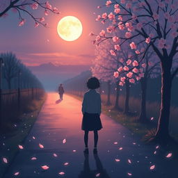 A poignant illustration capturing the essence of unrequited love