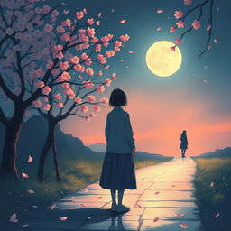 A poignant illustration capturing the essence of unrequited love