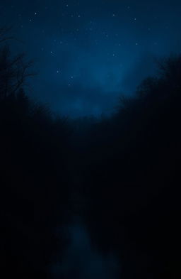 A serene and tranquil scene set in a dark environment, capturing a sense of peace amidst the shadows