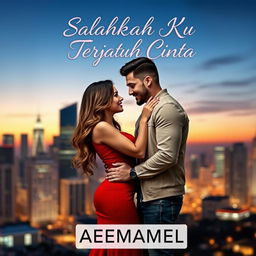 A realistic ebook cover for the title 'Salahkah Aku Terjatuh Cinta'