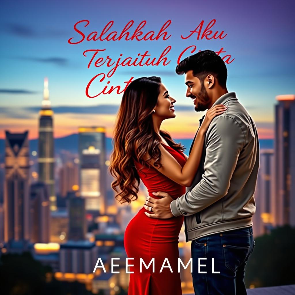 A realistic ebook cover for the title 'Salahkah Aku Terjatuh Cinta'