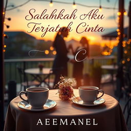 A realistic ebook cover for the title 'Salahkah Aku Terjatuh Cinta'