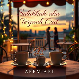 A realistic ebook cover for the title 'Salahkah Aku Terjatuh Cinta'