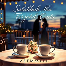 A realistic ebook cover for the title 'Salahkah Aku Terjatuh Cinta'