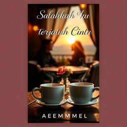 A realistic ebook cover for the title 'Salahkah Aku Terjatuh Cinta'