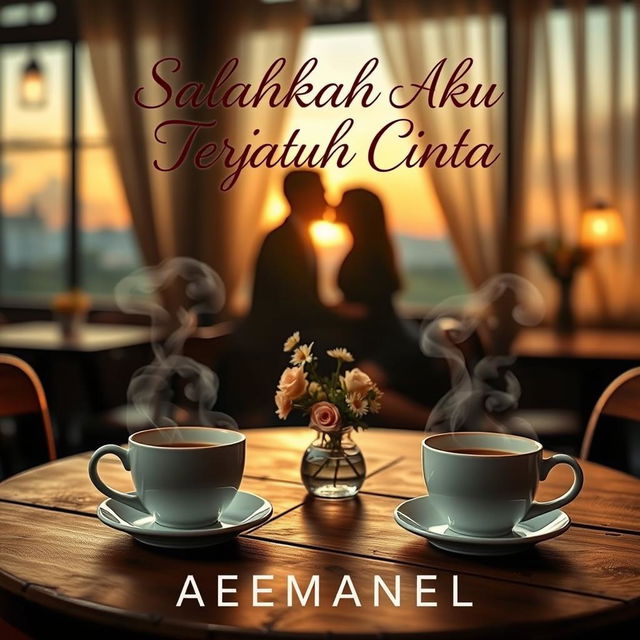 A realistic ebook cover for the title 'Salahkah Aku Terjatuh Cinta'