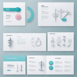 A stylish presentation template related to the field of medicine