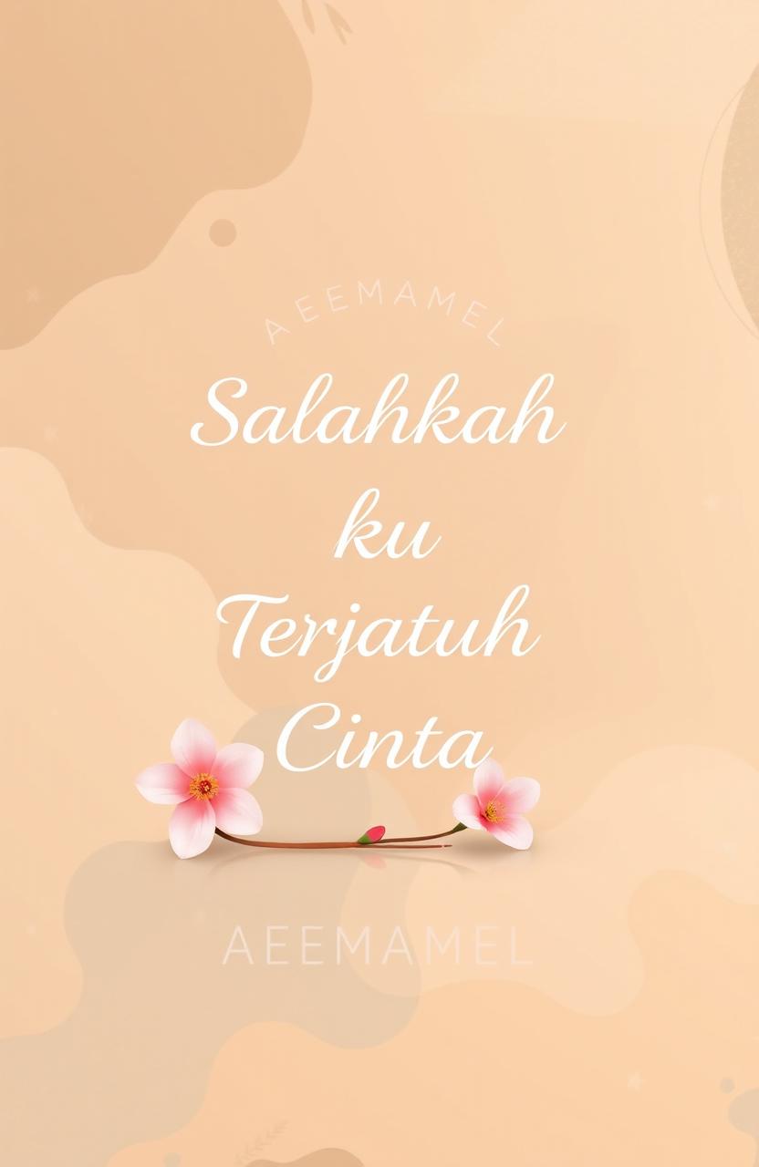 A minimalist book cover design for 'Salahkah Aku Terjatuh Cinta' by AEEMAMEL