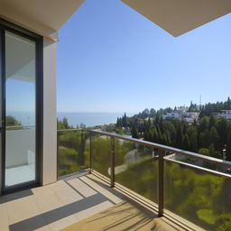 A 2-bedroom apartment including a spacious car parking area, and a balcony with a breathtaking view.