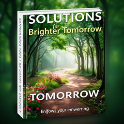 A compelling book cover design for a self-help guide entitled 'Solutions for a Brighter Tomorrow'