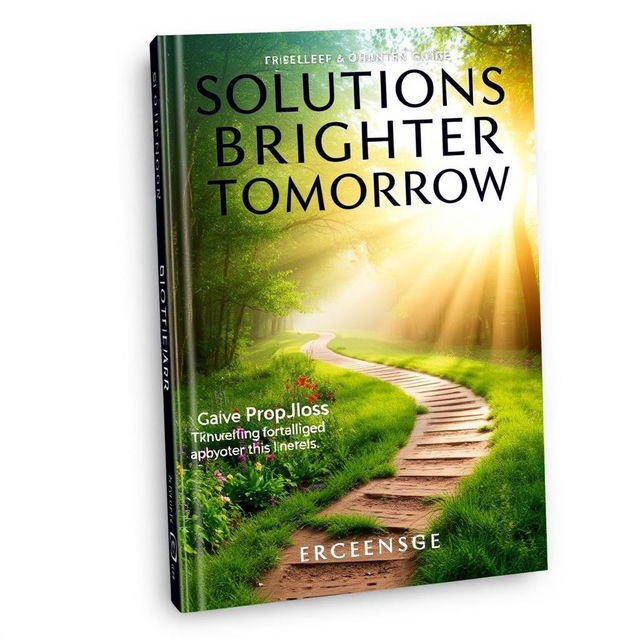 A compelling book cover design for a self-help guide entitled 'Solutions for a Brighter Tomorrow'