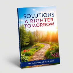 A compelling book cover design for a self-help guide entitled 'Solutions for a Brighter Tomorrow'