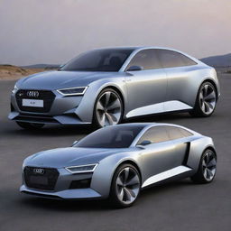 A concept car that merges the features of an Audi with a Lada, balancing the contours and matte sheen of German engineering with the sturdy durability of Russian design