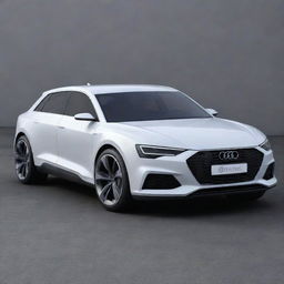 A concept car that merges the features of an Audi with a Lada, balancing the contours and matte sheen of German engineering with the sturdy durability of Russian design