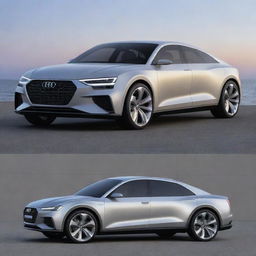 A concept car that merges the features of an Audi with a Lada, balancing the contours and matte sheen of German engineering with the sturdy durability of Russian design