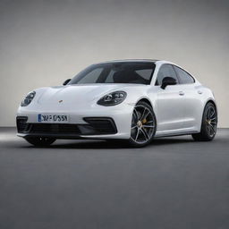 An intriguing car design that blends the athletic elegance of a Porsche with the compact and jovial charm of a Fiat, representing a fusion of German precision and Italian spirit