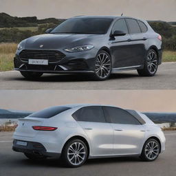 A novel car merging the design characteristics of a Fiat Tipo and a Porsche