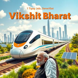 A futuristic vision of India, showcasing the concept of 'Vikshit Bharat' (Developed India)