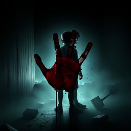 An intense zombie apocalypse themed cover, featuring a large bloody handprint smeared across a gritty wall in the foreground