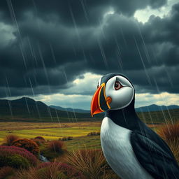 The atmosphere shifts dramatically as dark clouds gather ominously in the sky, casting shadows over the landscape