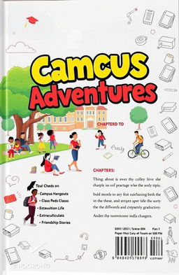 A book about campus life featuring a vibrant and colorful cover