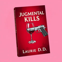 A visually striking book cover design featuring a Bordeaux red background that evokes a sense of drama