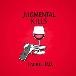 A visually striking book cover design featuring a Bordeaux red background that evokes a sense of drama