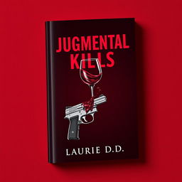 A striking book cover design featuring a dark red background that evokes a sense of suspense and intensity