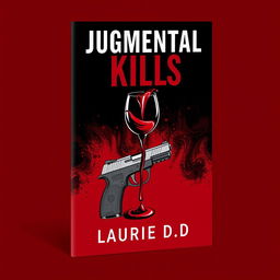 A striking book cover design featuring a dark red background that evokes a sense of suspense and intensity