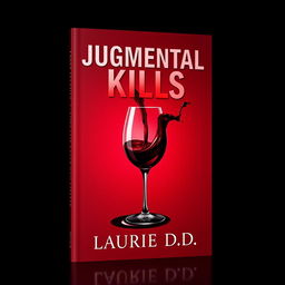 A captivating book cover design featuring a dark red background that sets a dramatic tone