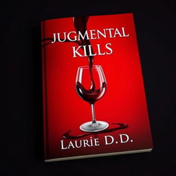 A captivating book cover design featuring a dark red background that sets a dramatic tone