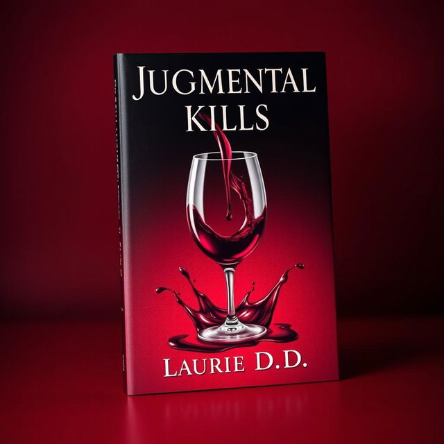 A captivating book cover design featuring a dark red background that sets a dramatic tone