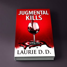 A captivating book cover design featuring a dark red background that sets a dramatic tone