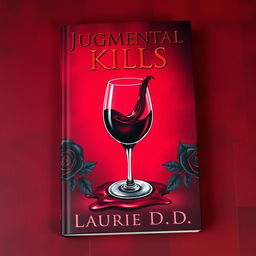 An eye-catching book cover design featuring a dark red background that creates a rich and dramatic atmosphere