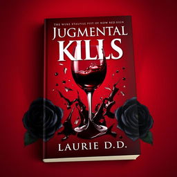 A captivating book cover design featuring a dark red background that conveys a sense of intensity and drama
