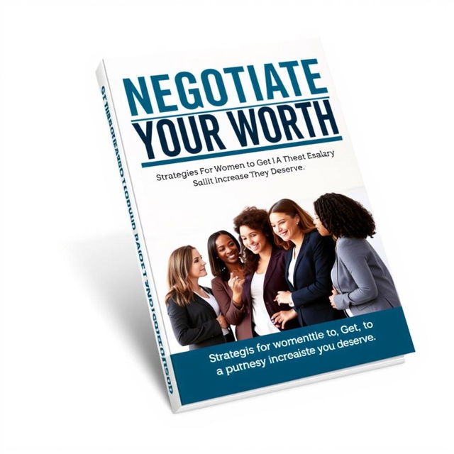 A professional and inspiring book cover titled 'Negotiate Your Worth' in a bold, empowering font at the top